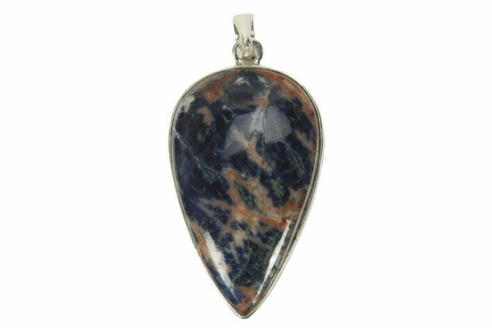 Polished Sodalite Pendant (Necklace) - Sterling Silver #228562
